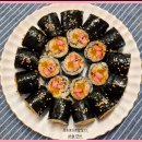 고추장 양념을 입힌 햄을 넣고 만든 스팸 김밥 이미지