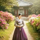 철쭉 길 위 자주 치마은빛 이미지