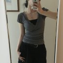스컬프터 | 스컬프터 레이스 트림 랩 티 후기 │ Sculptor Lace Trim Wrap Tee Charcoal REVIEW