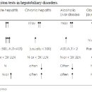 간질환 관련 혈액검사의 해석 이미지