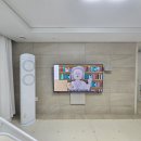 배방메이루즈아파트경로당 | 아산 배방 메이루즈 65인치 벽걸이티비 무타공설치 후기 | 아기있는집 거실장 없애기