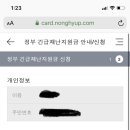 농협카드 공인인증서없이 재난지원금 신청하기 이미지