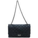 Chanel(샤넬) A37587 블랙 카프 CALF 레더 2.55 빈티지 M 사이즈 은장 체인 숄더백 이미지