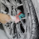 Y1소프트 | 포드 머스탱 자동차 유막 제거 후 유리 발수코팅/디테일 세차 강남 저스트 디테일에서