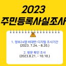 ＜2023 주민등록 사실조사＞ 실시 안내 ...비대면 조사 적극 참여 요청 이미지