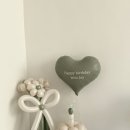 그린올리브 | 감성 생일풍선 추천｜올리브그린 하트풍선 &amp; 풍선꽃다발 실사 후기 풀풀프로젝트