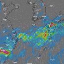 중국과 일본을 강타하고 한국에 올것으로 예상되는 비구름 사진 이미지