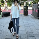 보브헤어(VOV) | 20도 25도 늦봄 초여름 코디 / 영원한 클래식 흰 셔츠와 청바지 출근룩 외출룩 (보브 셔츠, 하와 데님)