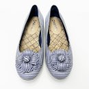 샤넬 스트라이프 카멜리아 플랫슈즈 / Chanel striped camellia flats [신뢰감있는 명품빈티지샵 쑥갓서울]