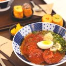 #맛집 발견! 토마토냉모밀 먹어본 후기 (feat. 도제면가 롯데백화점 강남점 식당가)
