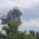 키이우시에 떨어지는 러시아 미사일 이미지