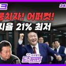 尹대통령 지지율 21% '취임 후 최저' | 채상병 사망 이후 尹 두 번 관여했지만 위법은 없다 이미지