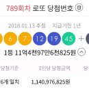 지난주 로또1등과 수지맞은 당첨점 이미지