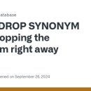 4133 | [h2database/h2database] Drop Synonym 이슈 - 4133