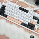 구름바다 | F108 독거미 풀배열 키보드 올리비아 화이트, 저소음 바다축 내돈내산 구매후기 / 구름 키보드 손목 받침대