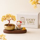 리우메이드 | 기본템 가게오픈선물 럭키리우 돈나무 황금나무 마네키네코 장식 4종 행운 재물운 인테리어 소품 가정...