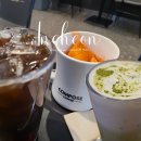 컴포즈 커피(송도점) | 컴포즈 신 메뉴 매샷추, 말차 크림 라떼, 분모자 떡볶이 후기