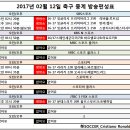 2017년 2월 12일 (일요일) 축구중계 방송편성표 이미지