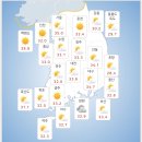가장 더운 시간대인 12시~14시(실시간) 전국 날씨.jpg 이미지