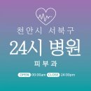 천안 서북구 24시간 피부과 당직병원 | 심야간 휴일 주말 토일요일 진료