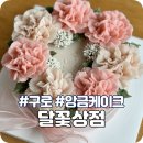 달꽃설기 | 구로 앙금케이크 <달꽃상점> 흑임자 설기 카네이션 떡케이크