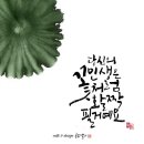 감성 먹 캘리그라피 이미지