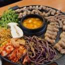 시흥맛집 효자동솥뚜껑 내돈내산 푸짐한 한판 흑돼지