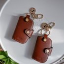 가죽소품 | 가죽소품 제작후기) 동글동글 밤양갱을 닮은 귀여운 차키 케이스