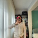 니트디자인 | 러블리한 디자인 미우미우 레이스 카라 니트 가디건 후기