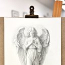 연필그림 | 천사 석고 조각상 소묘 완성 후기 [취미 연필 드로잉 그림 그리기]