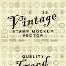 Vintage Stamp Mockup Vectors 이미지