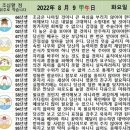 2022년 8월 9일 운세 및 세상 소식 이미지