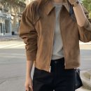 킨다베이지 스웨이드 블루종 카멜 이미지