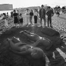 1988년 부산 해운대 습작시절 모래조각 이미지