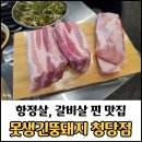 청수갈비 | 천안 청당동 고기 맛집 못생긴뚱돼지 추천, 항정살 생갈비 후기