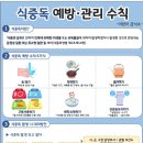 식품 알레르기 및 식중독 관련 안내입니다. 이미지