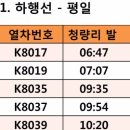 [철도/소식] 경춘선 청량리역 연장 시간표 - 09.26 이미지