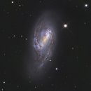 Messier 65 및 66: 사자자리의 마법 같은 은하 짝짓기 이미지