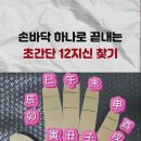 손바닥 하나로 끝내는 초간단 12지신 찾기 이미지