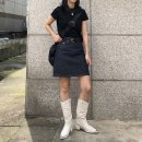 글램슬램(glamslam) | 데일리룩*마뗑킴 실켓티,아페쎄 스탠다드주페,마뗑킴 린넨부츠,메종마르지엘라 글램슬램백