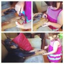 네일하는 강아지 이미지