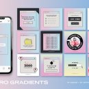 retro gradient instagram templates 이미지