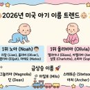 2026년 가장 사랑받은 아기 이름은? 미국 인기 베이비 네임 트렌드 총정리! 👶 이미지