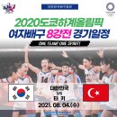 도쿄올림픽 배구 여자배구 8강 vs 터키 경기시간 8/4 아침 9시 이미지