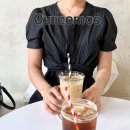 직장인 출근룩 하객룩으로 완벽! 아워코모스 스트라이프 랩 포인트 셔링 블라우스 블랙 후기