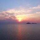 노을그려진바다풍경 이미지