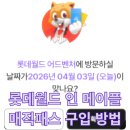 서울 롯데월드 & 메이플 [용사의 랜덤 버프 패키지 후기 매직패스 당일 구매 방법]