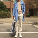 데이트룩 라코스테 토트백 피에르하디 남자 화이트스니커즈 코디
