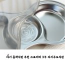 아기 흡착식판 추천 그로미미 3구자기주도식판 초기이유식부터 유아식까지