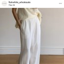 flat white 린넨팬츠 이미지